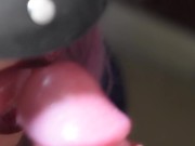 CLOSE UP: Sensual blowjob ends in big cumshot - side view 13/16