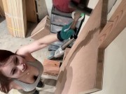 背が足りない女大工リョウカ🔨 素人,日本人,個撮,作業服,建築女子,建設女子,土方女子,ワークマン女子