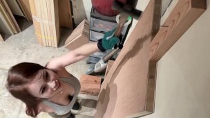 背が足りない女大工リョウカ🔨 素人,日本人,個撮,作業服,建築女子,建設女子,土方女子,ワークマン女子