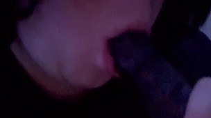 Sucking my dildo getting it nice and wet