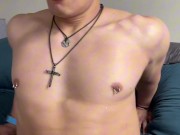Sexy latino guy masturbating close up 3/16
