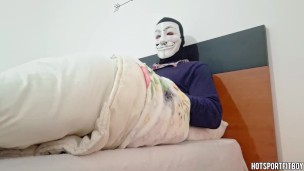 Horny Fit Guy Humps Tight Toy and Cums Inside - Intense Moaning