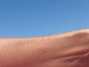 15 milf Sneaky side HJ on public beach 5/16