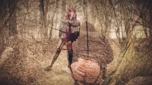 Femboy is walking by a public lake