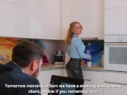 First time on a business trip but I'm already servicing my boss's cock, swallowing cum and fucking 2/16