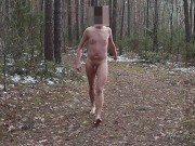 Naturist: Polish man walks through frozen forest (naked dick) - KolowskiBRO NAKED!!! 13/16