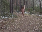 Naturist: Polish man walks through frozen forest (naked dick) - KolowskiBRO NAKED!!! 8/16