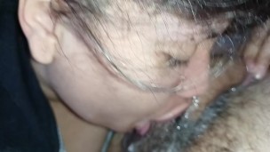 extreme blowjob with lots of saliva and spit with her licking nonstop in gagging🍆🥛😋🤤💦😵🥛🥛🥛🥛