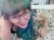 prone vibrator tease with feet view 2/16