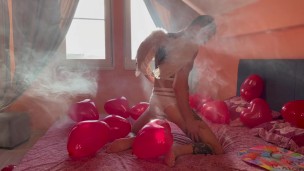 Romantic sex - stepfather and stepson celebrate saint's day - fucked asshole and cum in hole