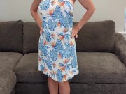 Tropical Dress with Blue Heels 13/16