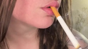 Sexy Smoking Brunette