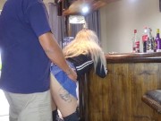 Real sex hot blonde gets upskirt creampie 13/16