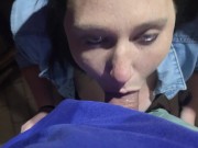 Blue eyed 18 year old pov blowjob and throatpie 12/16
