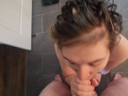 Sucking him until he gives me a huge facial