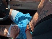 I help her to go to the beach , she make me cum while driving 4/16