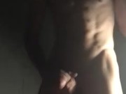 Male Model showing off and smacking his cock for fun