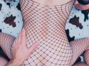 She obeyed, her chest raised, her legs shaking with tension 14/16