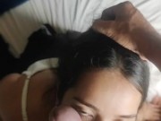 Lunah Blanc moans as she swallows me to ride the big dick 10/16