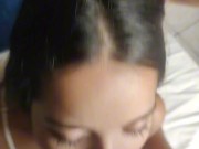 Lunah Blanc moans as she swallows me to ride the big dick 11/16