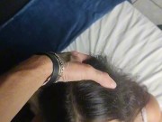 Lunah Blanc moans as she swallows me to ride the big dick 13/16