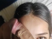 Lunah Blanc moans as she swallows me to ride the big dick 2/16