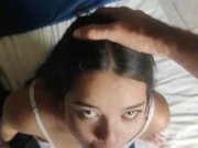 Lunah Blanc moans as she swallows me to ride the big dick 5/16