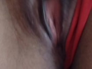 Mi coño mojado en lenceria roja. My Pussy 10/16