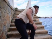 Ariel Ortiz goes to the beach with his partner, they feel like playing and she sucks his penis 2/16