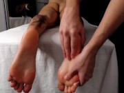 SFW: A relaxing feet oil massage (foot fetish) 6/16