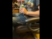 Urgent and desperate need to piss while doing computer work ( I desperately piss in tea bottle) 5/16