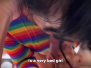 I'm in love with my stepdad and he catches me masturbating so I decide to fuck him. 15/16