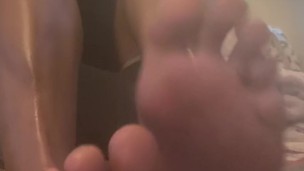 Cum on Ladyboy Bare Soles