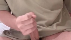 Asian Boy Can’t Hold It and Cums All Over the Bed