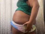 Bendin this Ass Over Spreading and Clapping these booty cheeks and big black ass hole fully clothed 10/16