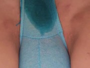 Desperately pees in my blue panties again 4/16