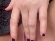 Clit closeup- getting wet, hard and ready to fuck