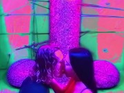 Precious Nuria Millan sucking and swallowing next to a huge XBodgar dick. 1/16