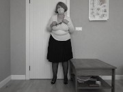 Mature busty teacher fucks her holes to orgasm. 1/16