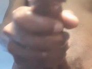 JERKING OFF BIG BLACK THROBBING DICK 15/16