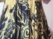 I unseal the pad, put it in my panties and put on tights and a dress. Rustling 10/16