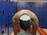 Hot feeling of my balls being pulled by the weight of my ball stretcher jerking off until cum 7/16