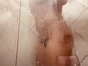 Girl being filmed while taking a shower, showing off her hairy pussy.  What she likes to do most is 12/16