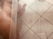 Girl being filmed while taking a shower, showing off her hairy pussy.  What she likes to do most is 7/16