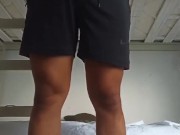 Big boy masturbates in hotel room