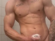 Raw Uncut Jerkoff Video, My Milf Stepmom watching me. HUGE CUMSHOT..