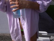 Step Mom Squirts accidentally while helping Stepson to cum in her panties 4/16