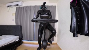 [play] Latex Slave Choking Workout Training💕