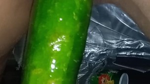 Masturbacion con vegetal