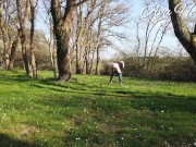 MILF flashing off her big butt to truckers 4/16